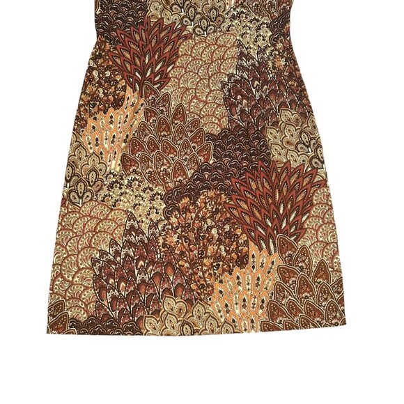 Vintage Connected Apparel Mod Novelty Floral & Paisley Shift Dress 10 - Picture 2 of 6